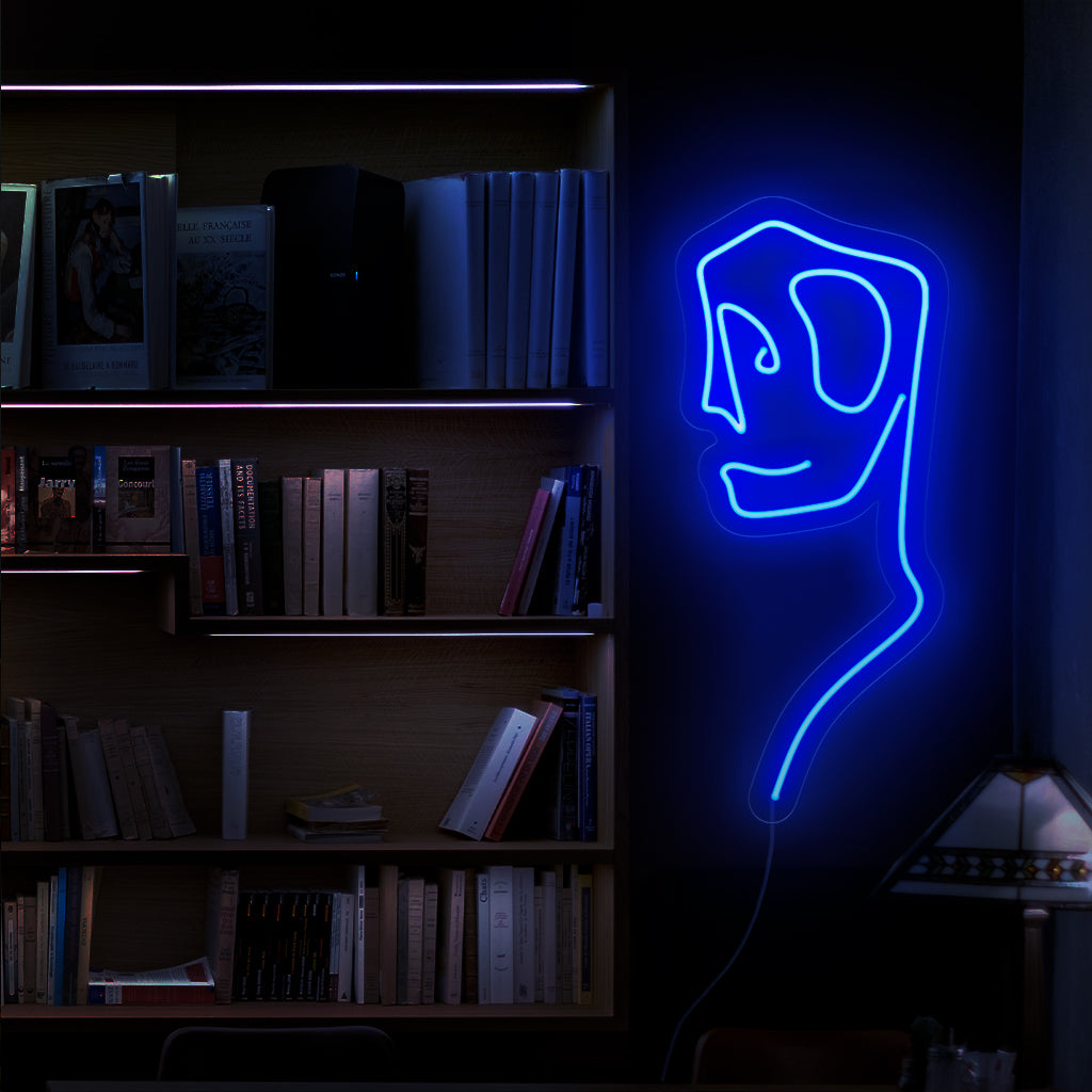 „Abstract Art Man Neon Sign“ strahlt mit seiner stilvollen Silhouette künstlerische Lebendigkeit aus. Erhellen Sie Ihren Raum mit diesem modernen und abstrakten Neonlicht, das jedem Ambiente einen Hauch zeitgenössischen Flairs verleiht.