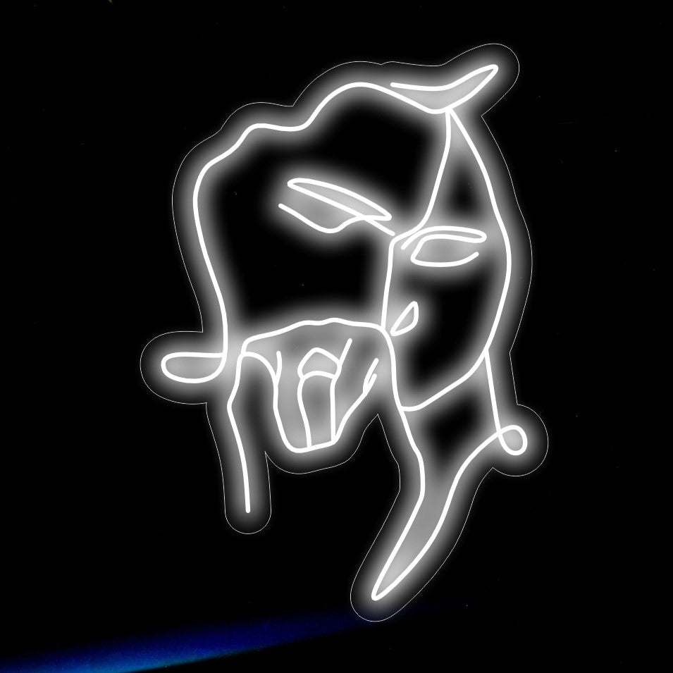 „Abstract Lover Art Neon Sign“ – Ein romantisches Neonlicht mit abstrakten Elementen, das Liebe und Verbundenheit durch moderne Kunst ausdrückt und die Atmosphäre Ihres Wohnraums verbessert.