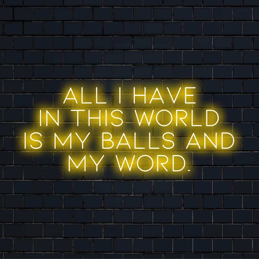 Ein maßgeschneidertes LED-Neonschild mit einem kraftvollen Zitat, perfekt für auffällige Neon-Wandkunst oder personalisierte Neon-Dekoration.