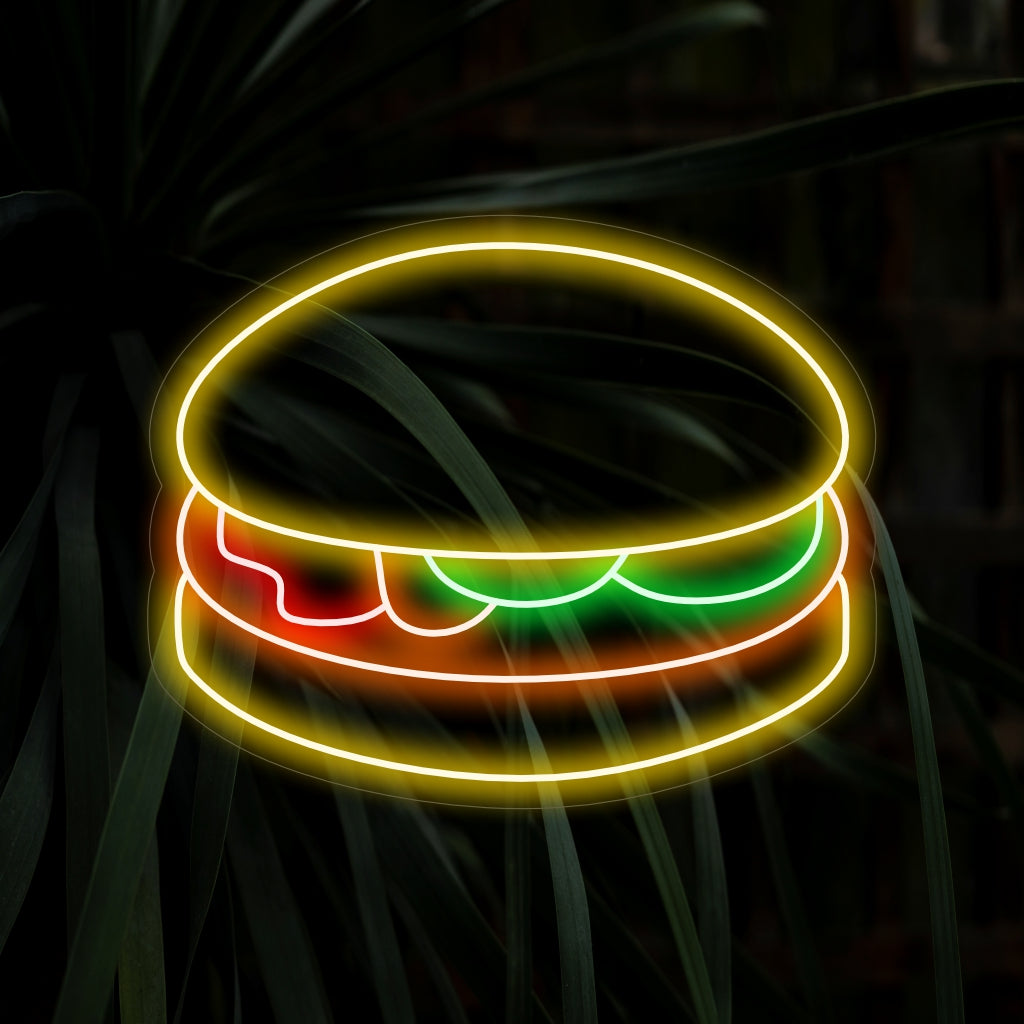 Das „Burger Neon Sign“ ist eine reizvolle Ergänzung für die Restaurantdekoration und zeigt die künstlerische Darstellung eines einzelnen Burgers. Erhellen Sie Ihren Raum mit dem einladenden Schein dieses Neonlichts und schaffen Sie eine köstliche Atmosphäre.