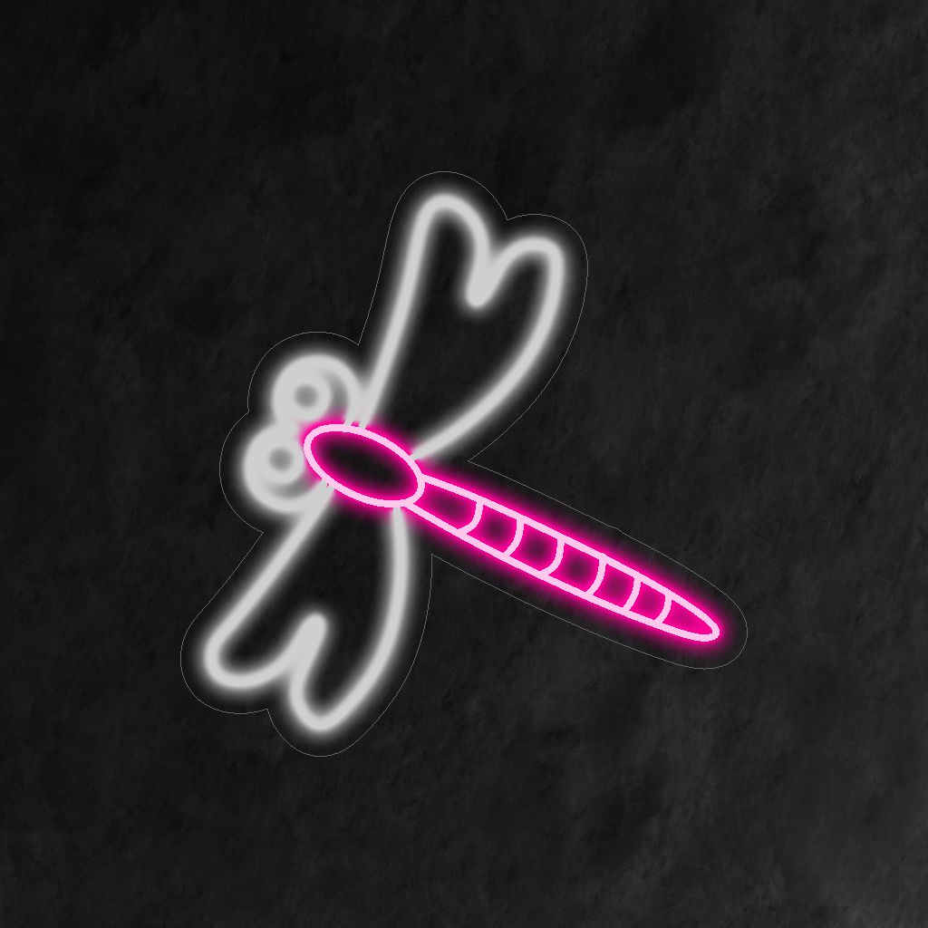„Schmetterlings-Neonschild“ – Ein skurriles Neonlicht mit der zarten und anmutigen Silhouette eines Schmetterlings, das eine Atmosphäre der Schönheit verbreitet und das Wunder der Natur in Ihren Wohnraum bringt.