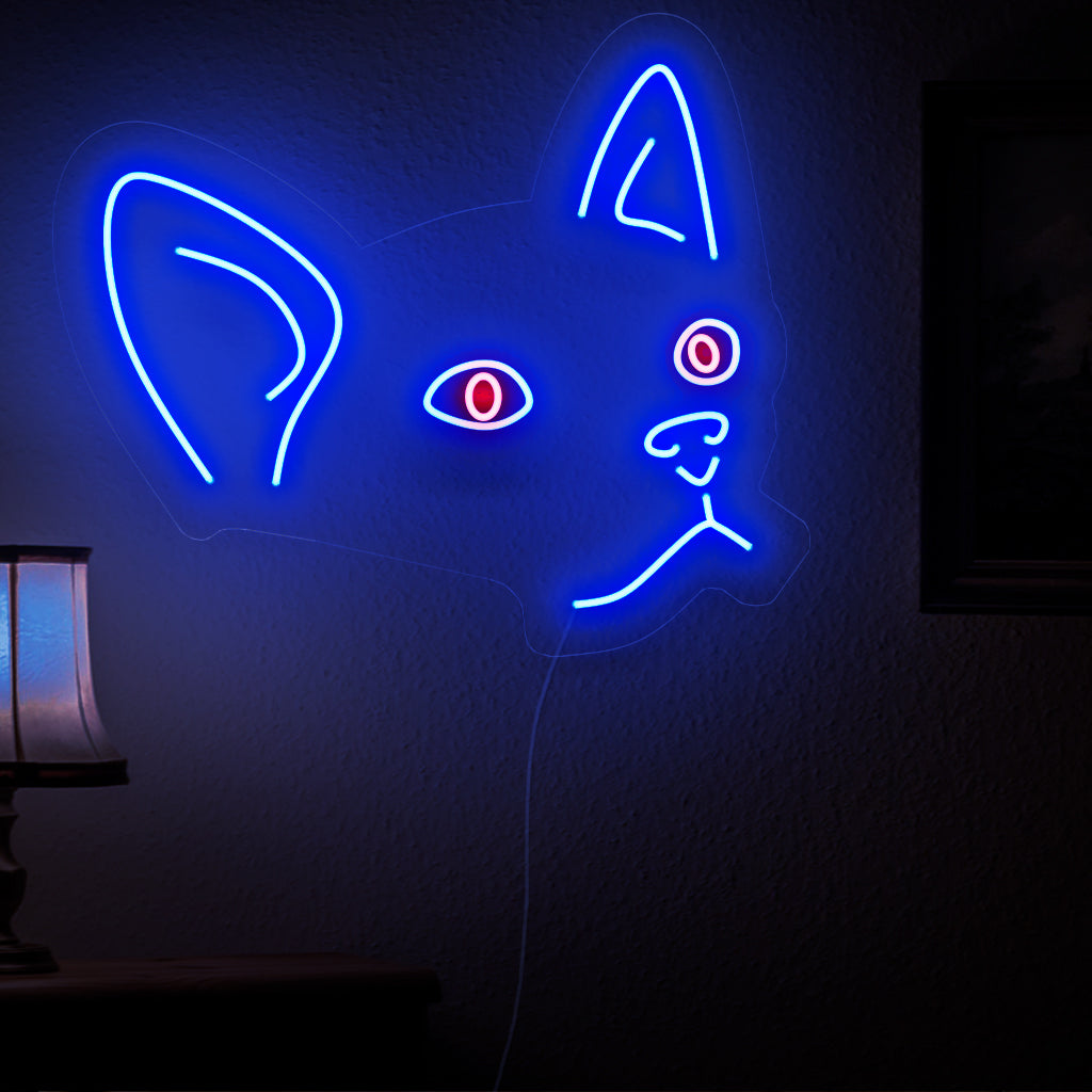 „Katzen-Neonschild“ – Ein skurriles und künstlerisches Neonlicht, das eine verspielte Katzensilhouette zeigt und Ihrem katzenfreundlichen Interieur Charme und Wärme verleiht.