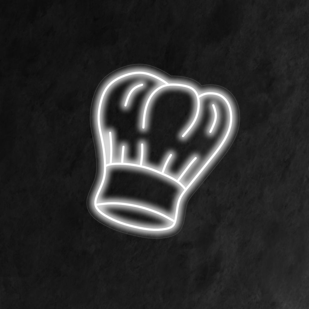 „Chef Hat Neon Sign“ – Ein kulinarisches und stilvolles Neonlicht im klassischen Kochmützen-Design, das Ihrer Küche oder Ihrem Restaurant Wärme und Charakter verleiht.