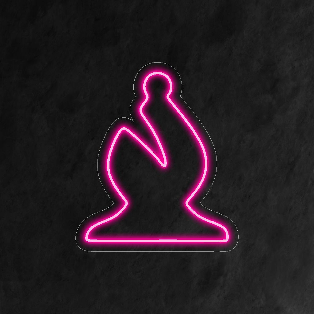„Chess Bishop Neon Sign“ – Ein raffiniertes und strategisches Neonlicht mit einem Schach-Läufer-Design, das Ihrem Spielzimmer oder Ihrer Schach-Dekoration Eleganz und Stil verleiht.