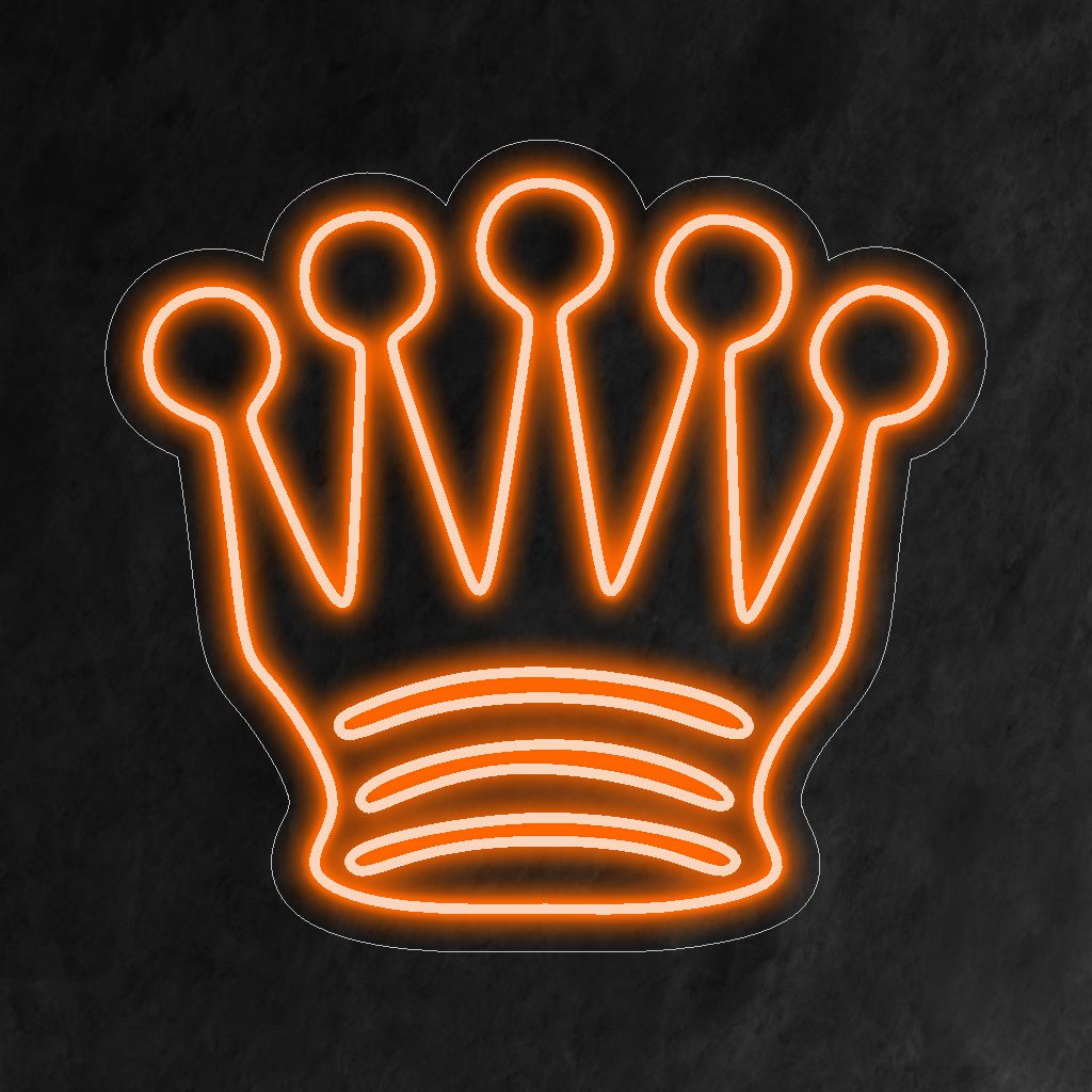 „Chess Queen Neon Sign“ – Ein majestätisches und kraftvolles Neonlicht, das das ikonische Schachköniginnen-Design zur Schau stellt und Ihrem Raum königliche Eleganz und strategischen Charme verleiht.
