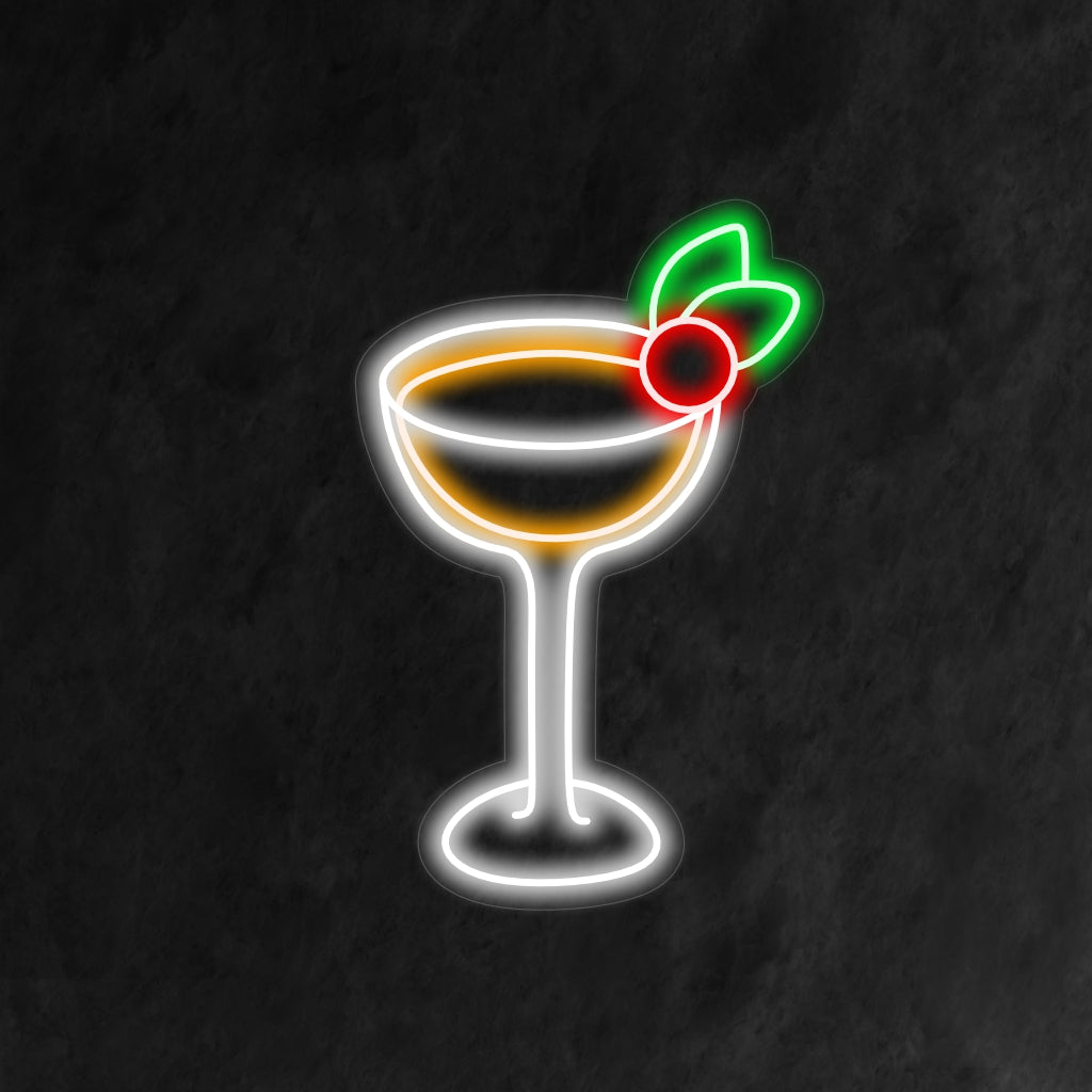 „Cocktail-Neonschild“ – Ein stilvolles und lebendiges Neonlicht im klassischen Cocktailglas-Design, das Ihrem Raum eine lebendige und temperamentvolle Atmosphäre verleiht.