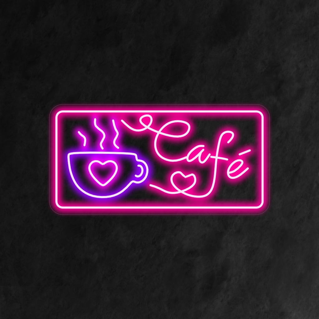 „Süßes Kaffeetassen-Café-Neonschild“ – Ein charmantes und einladendes Neonlicht mit einem süßen Kaffeetassen-Design, das Ihrem Coffeeshop oder Café Wärme und eine angenehme Atmosphäre verleiht.