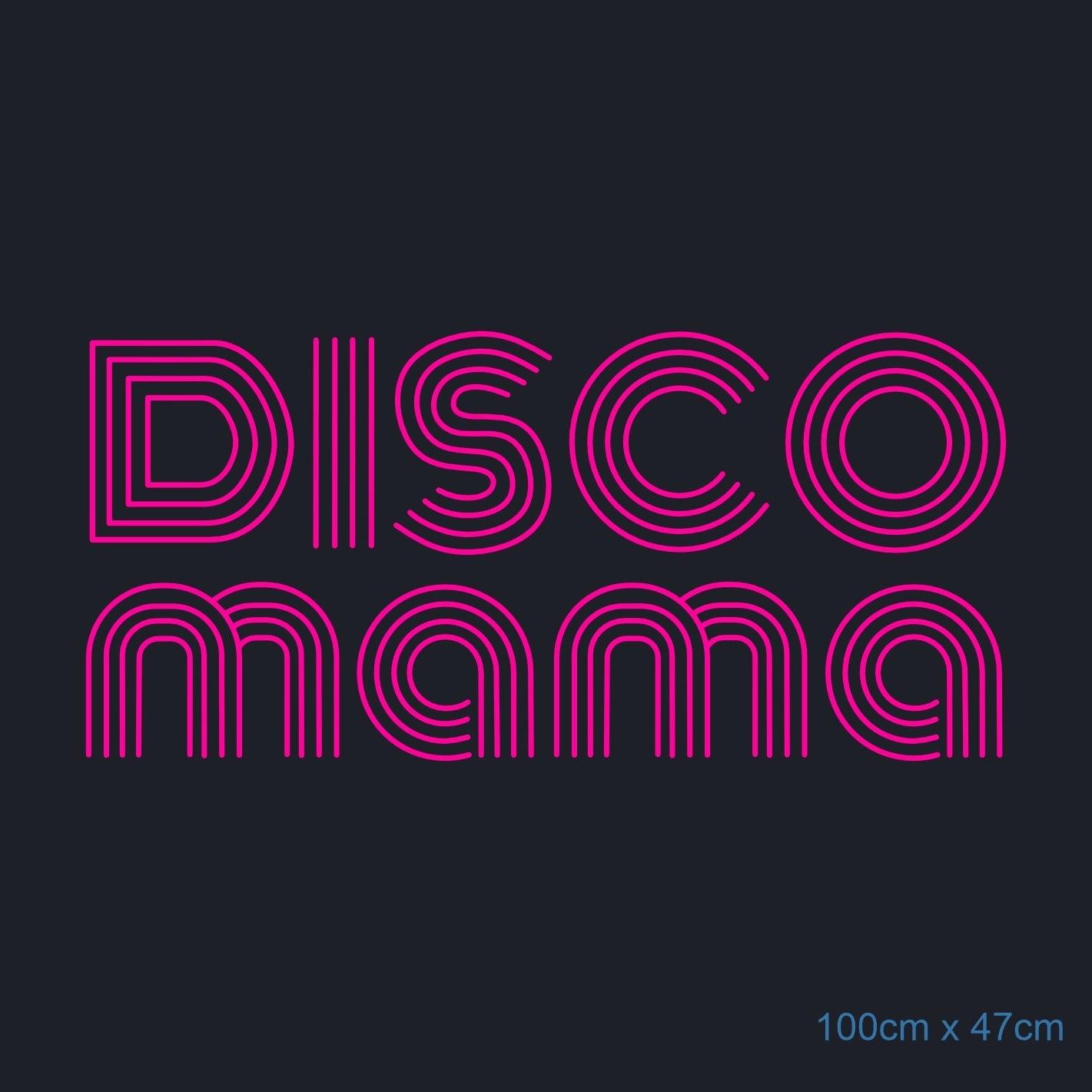 Πινακίδα Νέον “DISCO MAMA” – Κατά Παραγγελία 100 × 47 cm