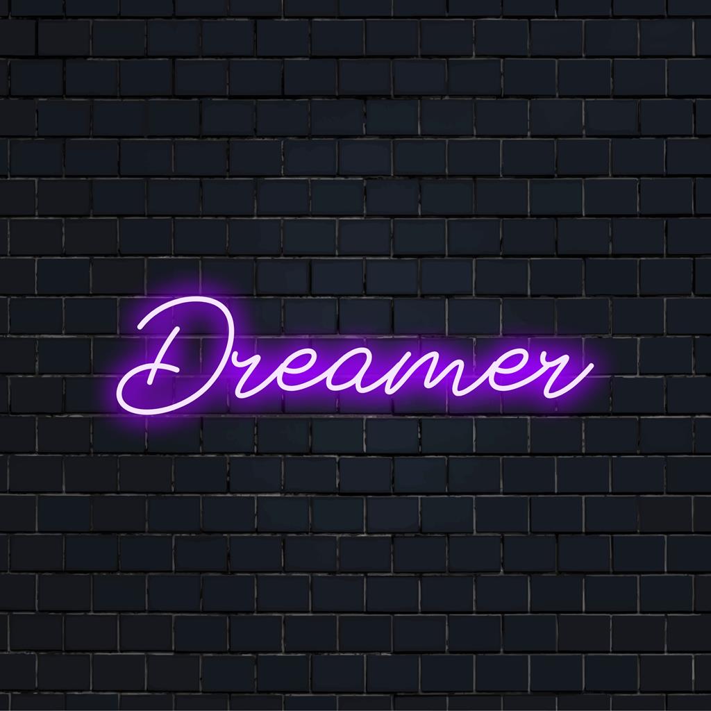 Vibrant Dreamer, individuelles LED-Neonschild, perfekt für die Ästhetik jedes Raums; ideale Neonlicht-Dekoration für Träumer und Kreative.