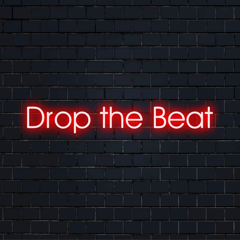 Individuelles LED-Neonschild mit kräftigem, von der Musik inspiriertem Textdesign, perfekt für lebendige Wanddekoration und Clubatmosphäre.