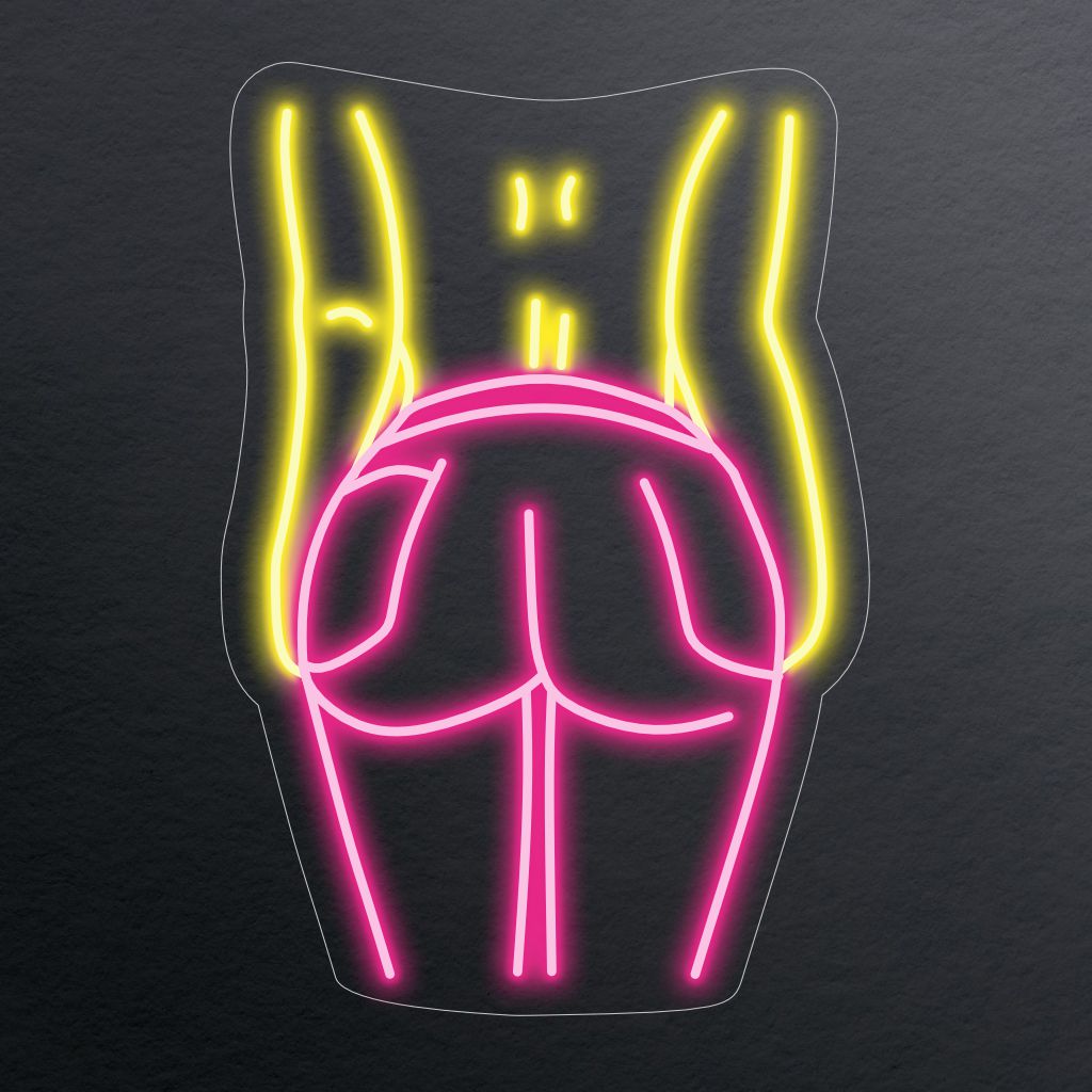 „Female Backside Neon Sign“ leuchtet mit künstlerischem Ausdruck und feiert die Schönheit und Form des weiblichen Hinterteils. Perfekt für Räume, in denen die ästhetische Anziehungskraft des menschlichen Körpers in der Kunst gewürdigt wird.