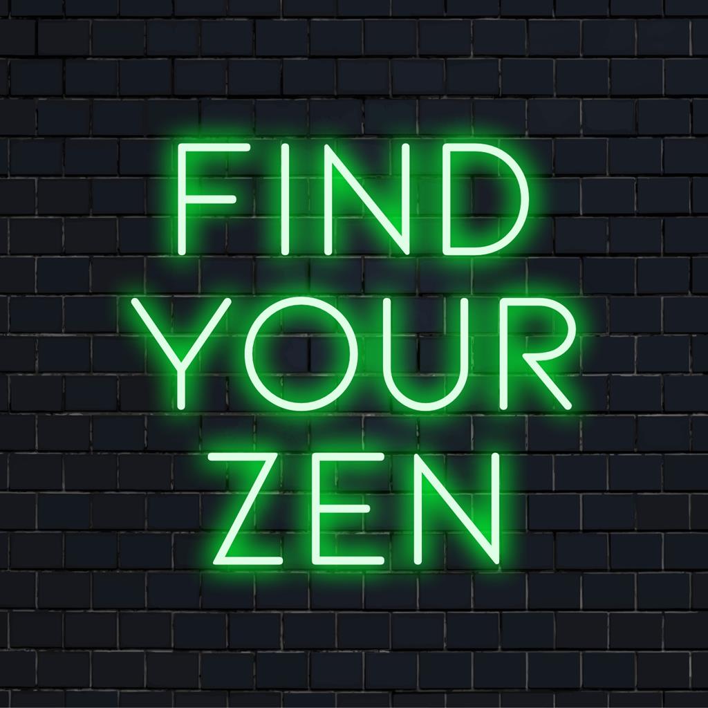 Maßgefertigtes LED-Neonschild in beruhigenden Farbtönen, perfekt, um in jedem Raum eine friedliche Atmosphäre zu schaffen. Neonlicht-Dekorkunst.