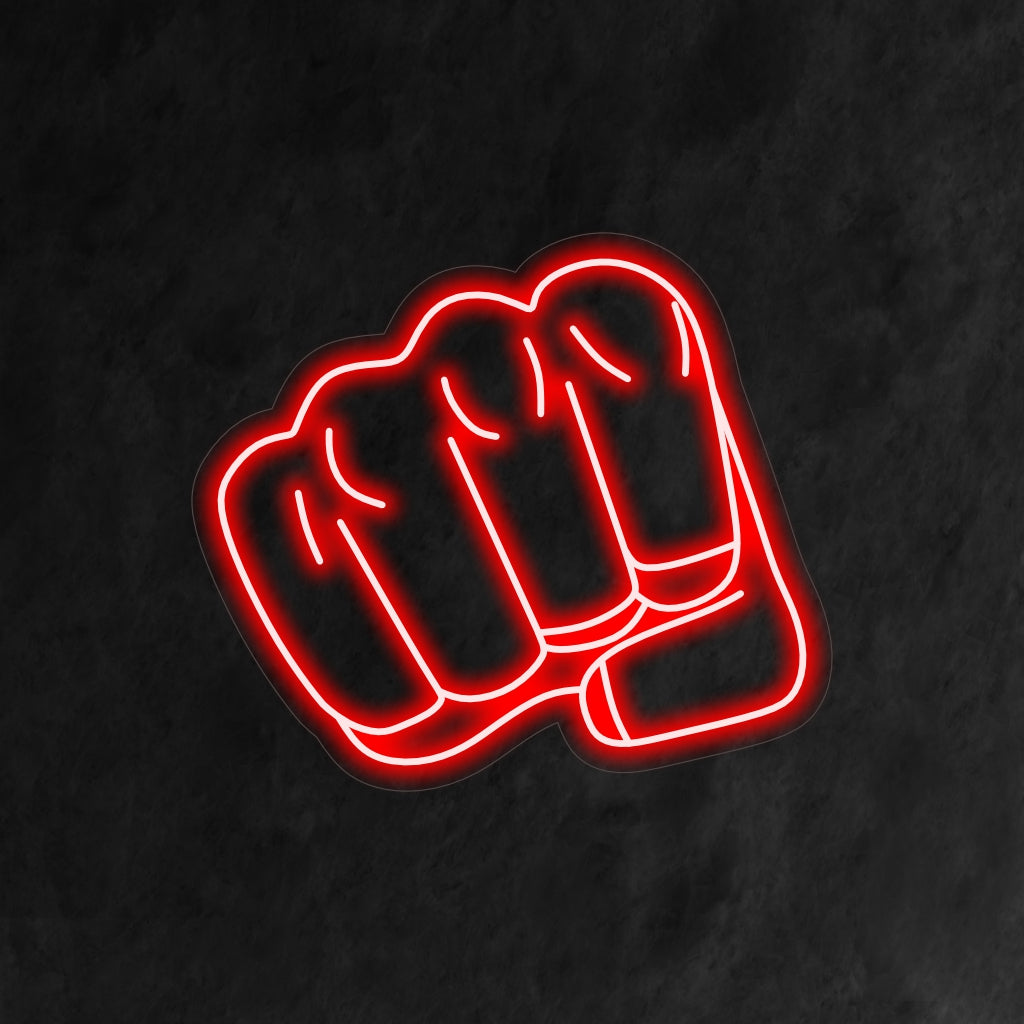 „Fist Punch Neon Sign“ ist eine kraftvolle und motivierende Ergänzung für Ihr sportlich gestaltetes Interieur. Ein Neonlicht, das die dynamische Energie eines Faustschlags einfängt.