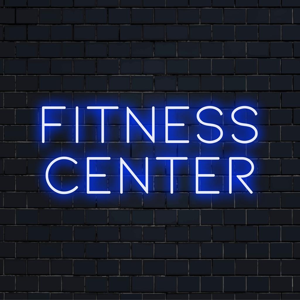 Individuelles LED-Neonschild für ein Fitnesscenter mit moderner Ästhetik und lebendiger handgefertigter Kunstfertigkeit, perfekt für dynamische Räume.
