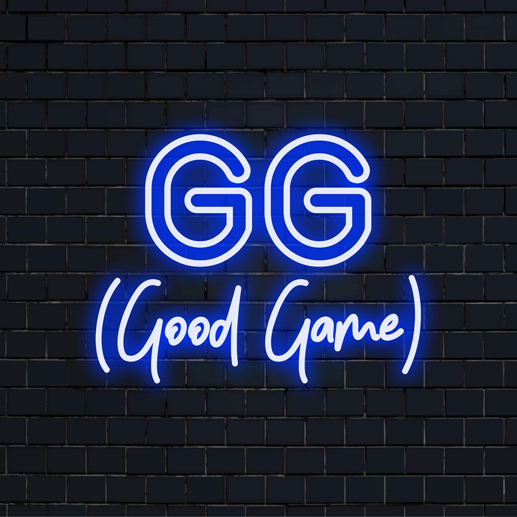 GG LED-Neonschild, ideal für Gamer; lebendige Wandkunst, die Ihren Raum mit individuellem Neonlicht-Flair aufwertet.