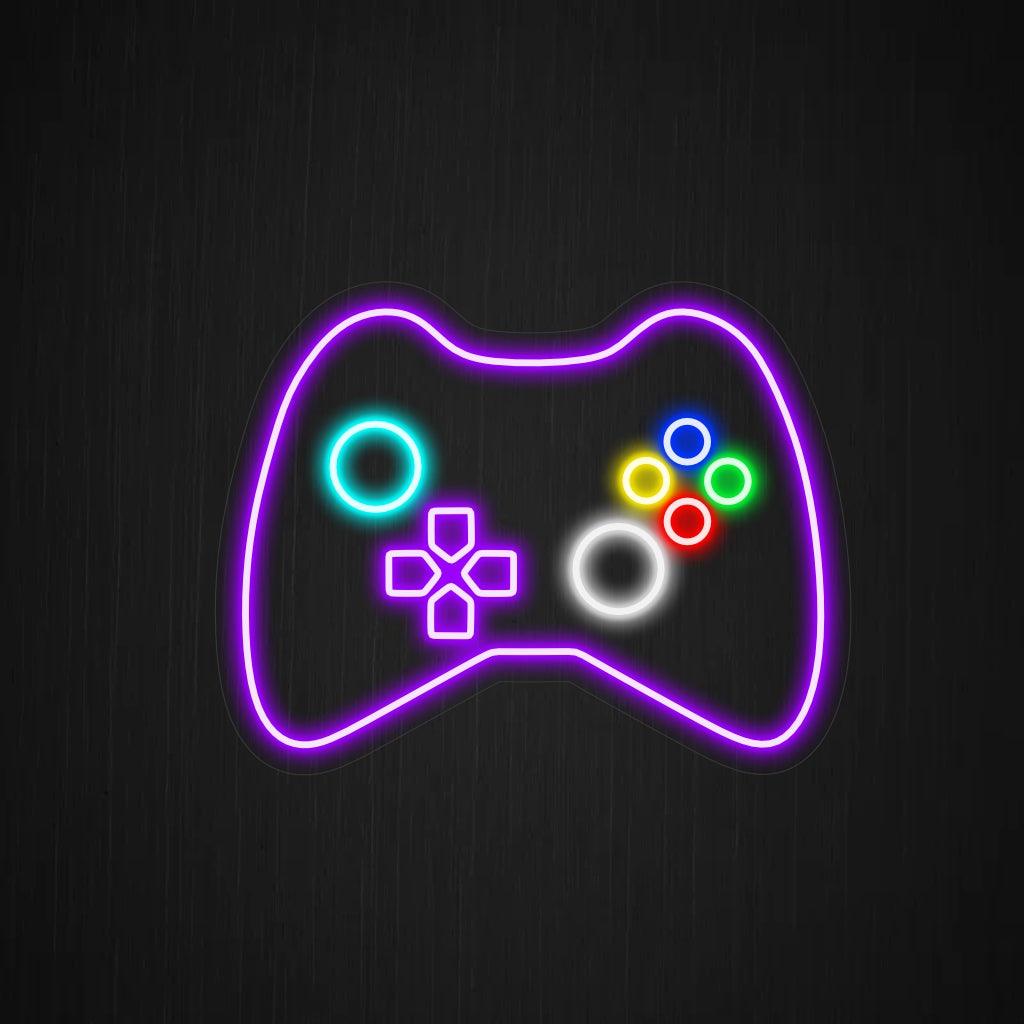 „Game Controller Neon Sign“ – Pulsiert vor Gaming-Spannung, perfekt für Spielzonen und Unterhaltungsräume, lässt jeden in die spannende Welt der Videospiele eintauchen.