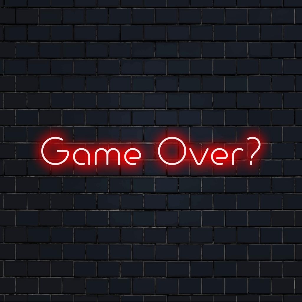 Auffälliges Game Over LED-Neonschild, perfekt für jeden Raum. Ideal für einen einzigartigen Hauch von Neonlichtdekor. Maßgeschneidertes, auffälliges Design.