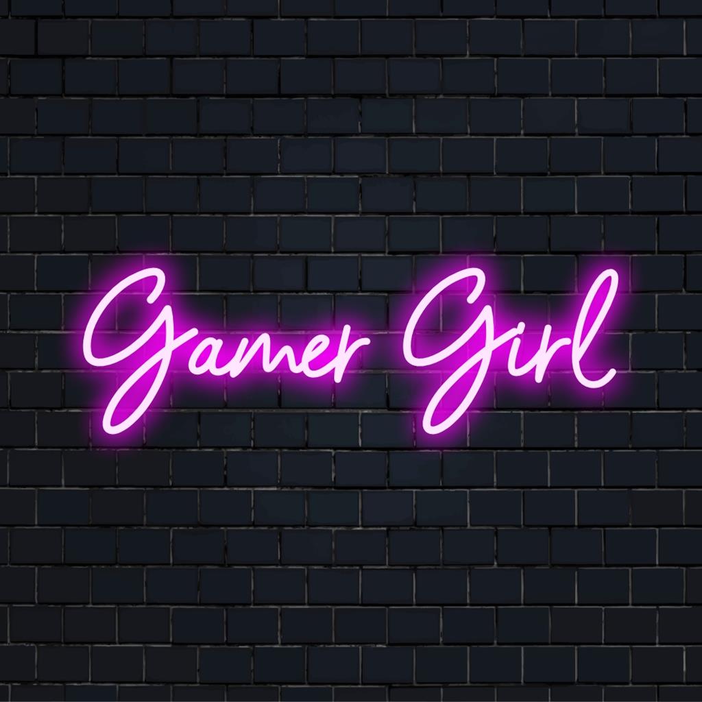 Das benutzerdefinierte LED-Neonschild „Gamer Girl“ strahlt lebendiges Licht aus und eignet sich perfekt für Gaming-Dekor und Neonkunst-Liebhaber gleichermaßen.
