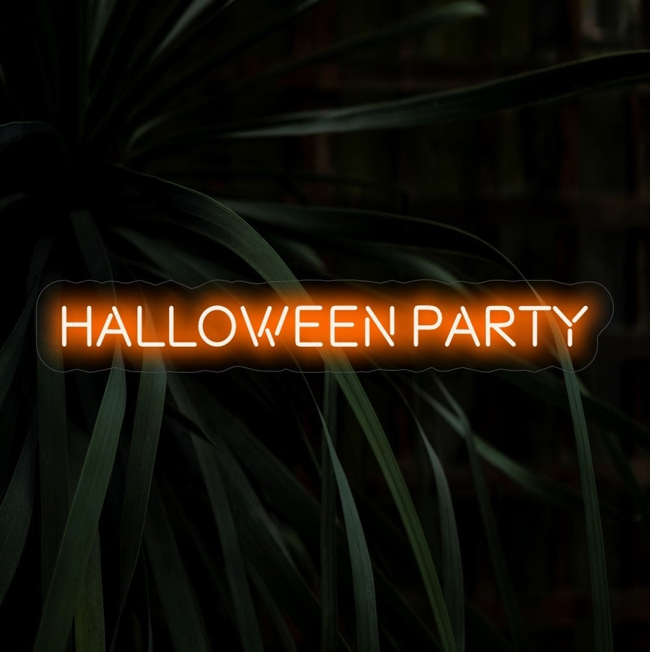 „Halloween-Party-Neonschild“ – Verleiht eine gruselige und festliche Note, perfekt für Halloween-Partys und Spukhäuser, und feiert den unheimlichen und aufregenden Geist von Halloween.
