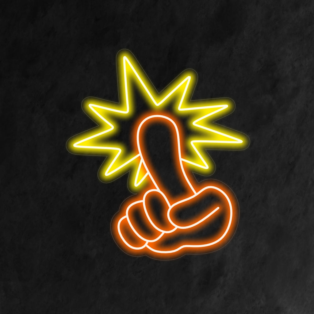 „Handzeigendes Neonschild“ – Lenkt die Aufmerksamkeit mit einem einzigartigen Flair, perfekt für Kunstinstallationen und Wegweiser, lenkt den Fokus auf eine unverwechselbare und visuell ansprechende Weise.