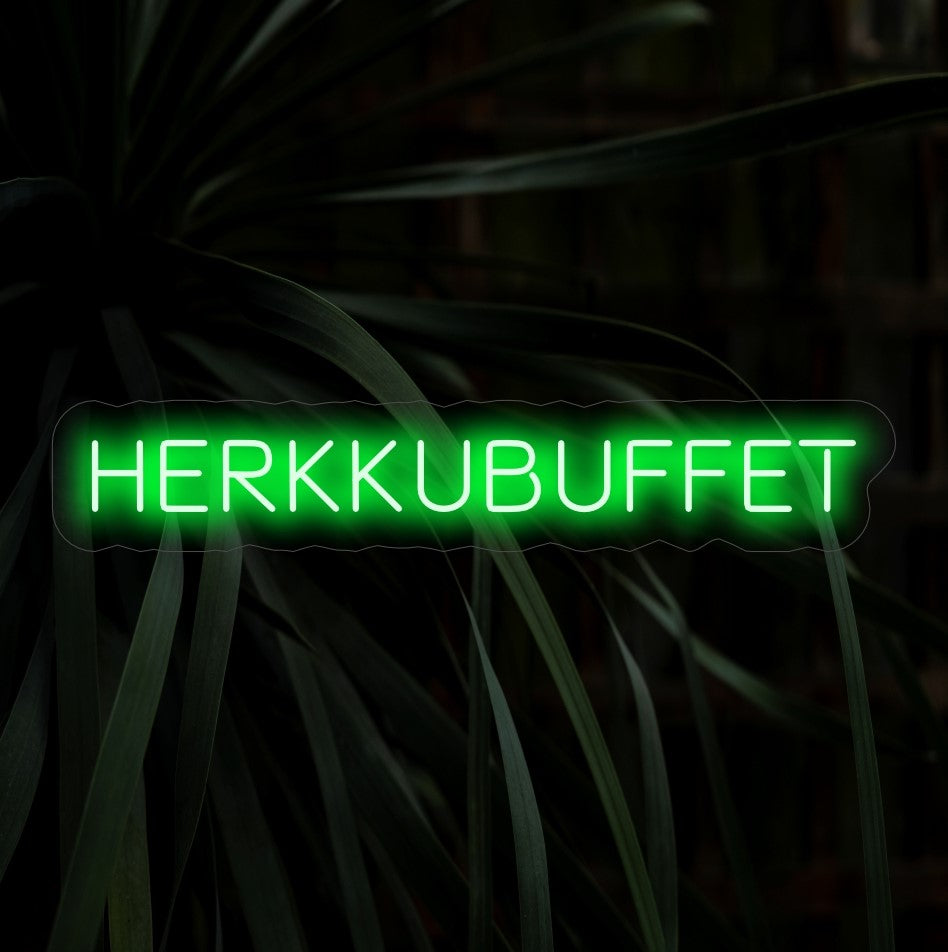 „Herkkubuffet Neon Sign“ – Houkutteleva lis�ys ravintoloihin, kahviloihin tai herkkup��ytiin, luoden herkullisen und houkuttelevan tunnelman.