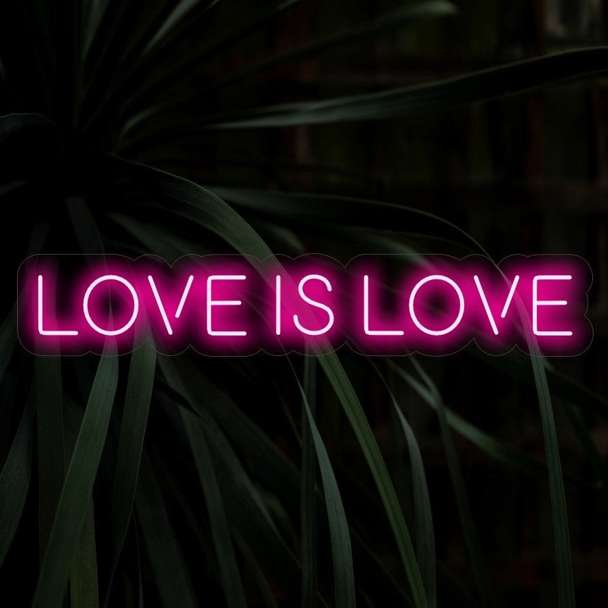 „Love Is Love Neon Sign“ ist eine herzerwärmende und integrative Ergänzung für Räume, die die Vielfalt der Liebe feiern. Erleuchten Sie mit Akzeptanz und Positivität!