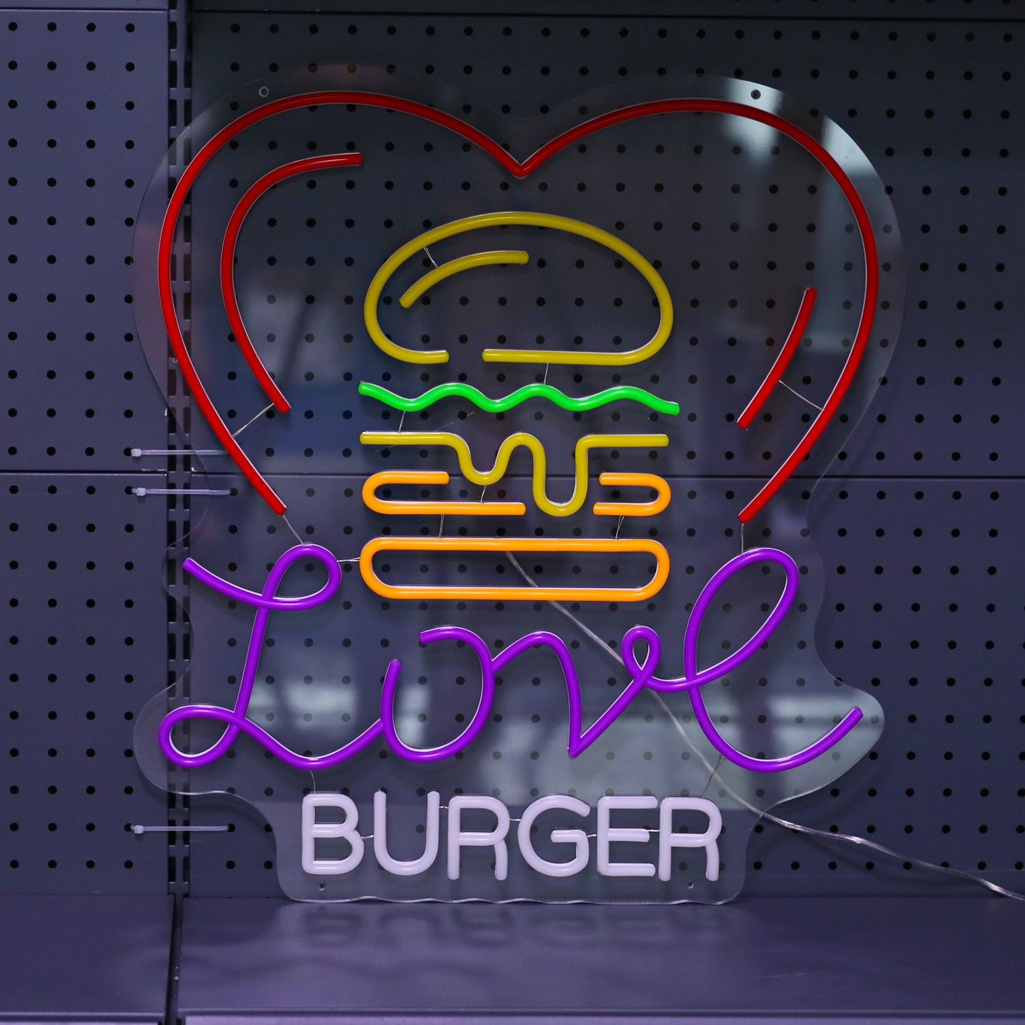 Liebes-Burger Neon Schild