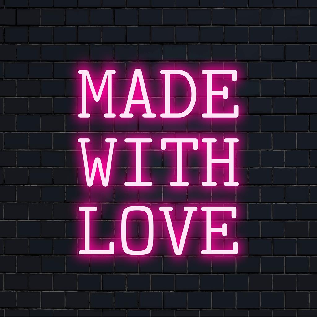 Individuelles LED-Neonschild mit einzigartigem Design, ideal für eine personalisierte Dekoration, mit Liebe handgefertigte Neonkunst.