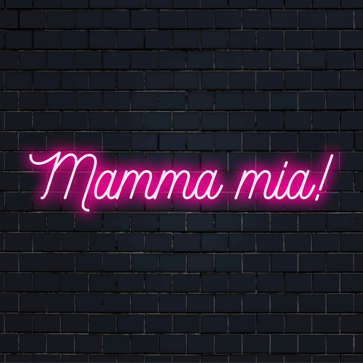 Individuelles Mamma Mia-LED-Neonschild, das den Charme der Neonkunst und maßgeschneidertes Design für eine einzigartige Einrichtung kombiniert.