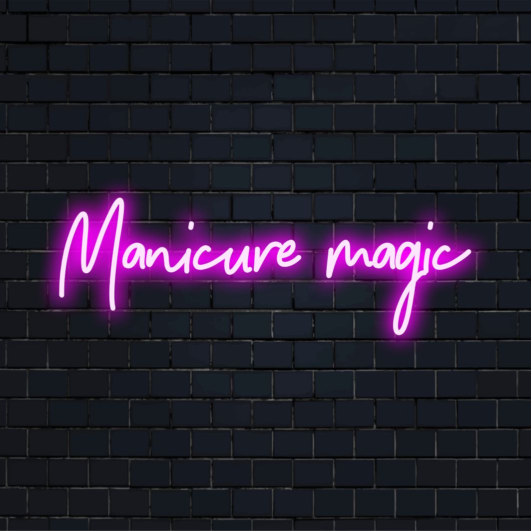 LED-Neonschild „Manicure Magic“: Erhellen Sie Ihren Raum mit diesem individuellen Neondesign, das jedem Raum einen einzigartigen Glanz verleiht.
