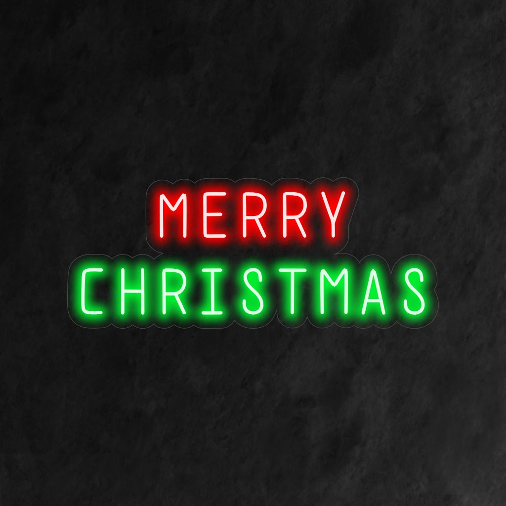 „Merry Christmas Lettering Neon Sign“ ist eine stilvolle und moderne Ergänzung für Ihr weihnachtliches Interieur. Ein Neonlicht, das die fröhliche Botschaft „Frohe Weihnachten“ ausspricht.