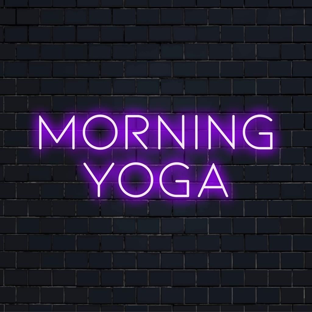 LED-Licht mit praktischer Eleganz, perfekt für jeden Trainingsraum oder jedes Studio; ideale Neondekoration für Yoga-Enthusiasten.