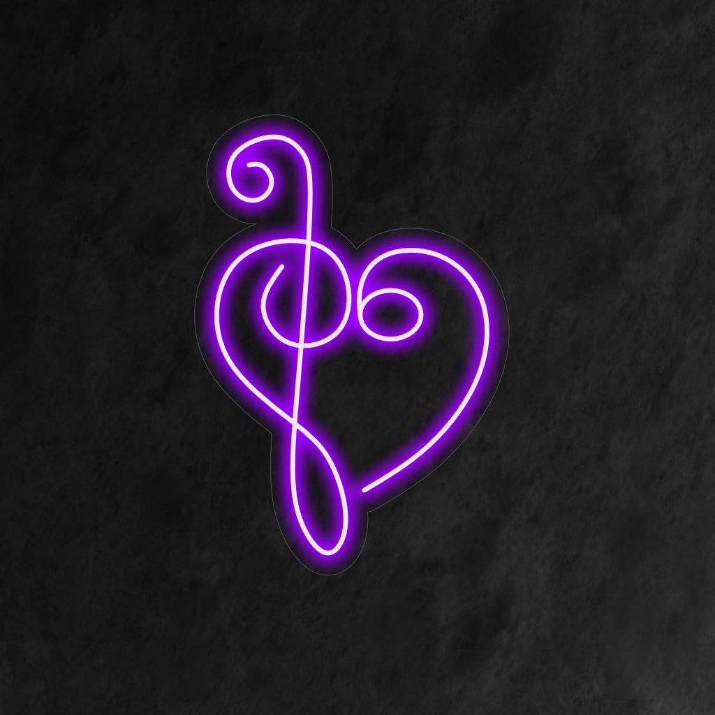 „Musical Notes Heart Neon Sign“ ist eine harmonische und melodische Ergänzung, perfekt für Räume, in denen die Liebe zur Musik gefeiert wird. Erleuchten Sie mit musikalischer Leidenschaft!