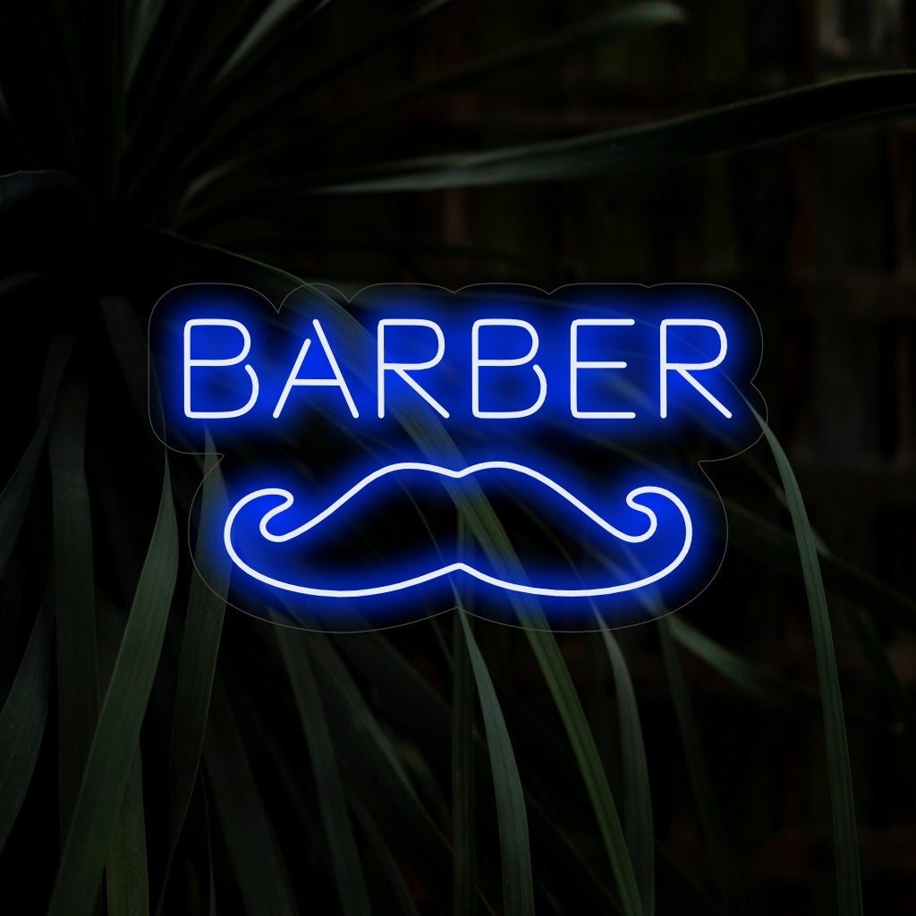 „Mustache Barber Neon Sign“ ist eine stilvolle und Vintage-Ergänzung, perfekt für Friseursalons mit einem Hauch von klassischem Charme. Erleuchten Sie mit pflegender Eleganz!