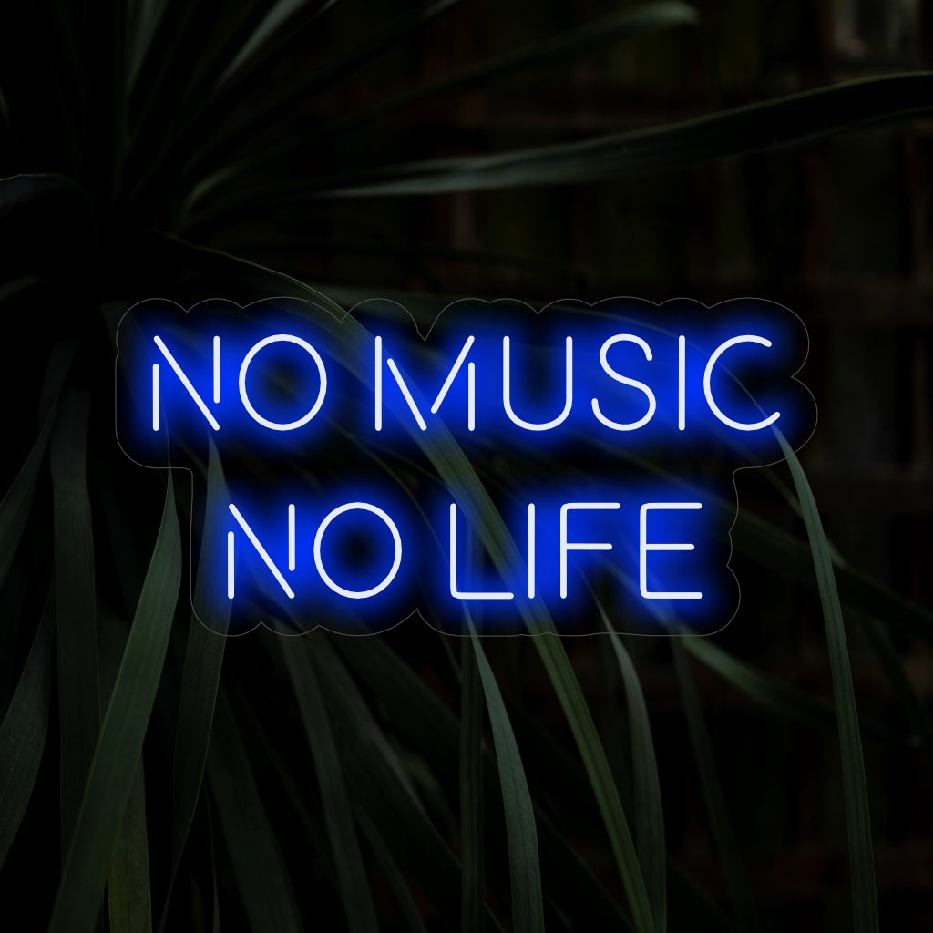 „No Music No Life Neon Sign“ ist eine musikalische und lebendige Ergänzung, perfekt für Räume, die die Kraft der Musik feiern. Erleuchten Sie mit melodischer Inspiration!