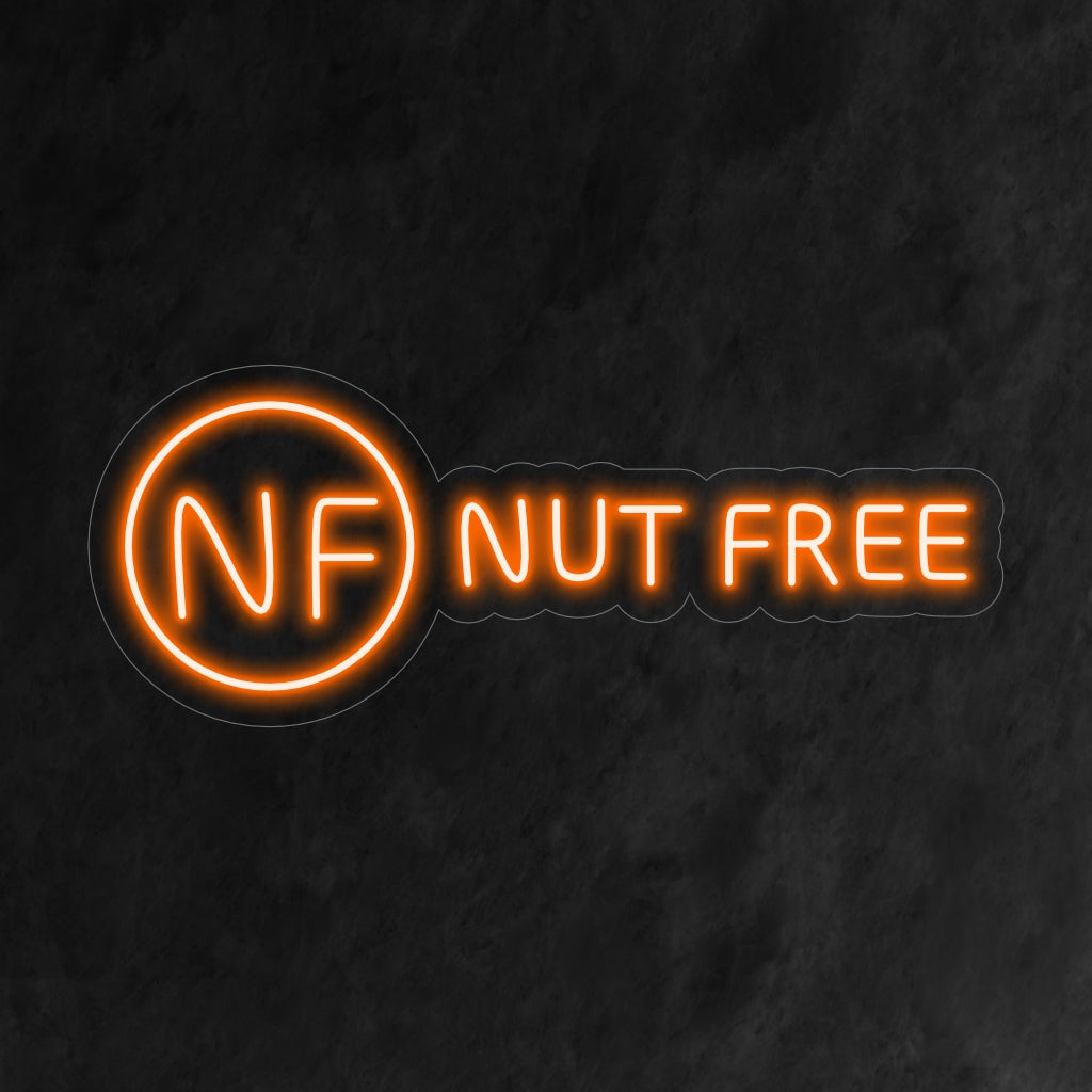 Das „Nut Free Neon Sign“ ist eine klare und unverzichtbare Ergänzung für Räume, die das Allergiebewusstsein fördern. Leuchten Sie mit Ihrem Engagement für Sicherheit und Inklusivität!
