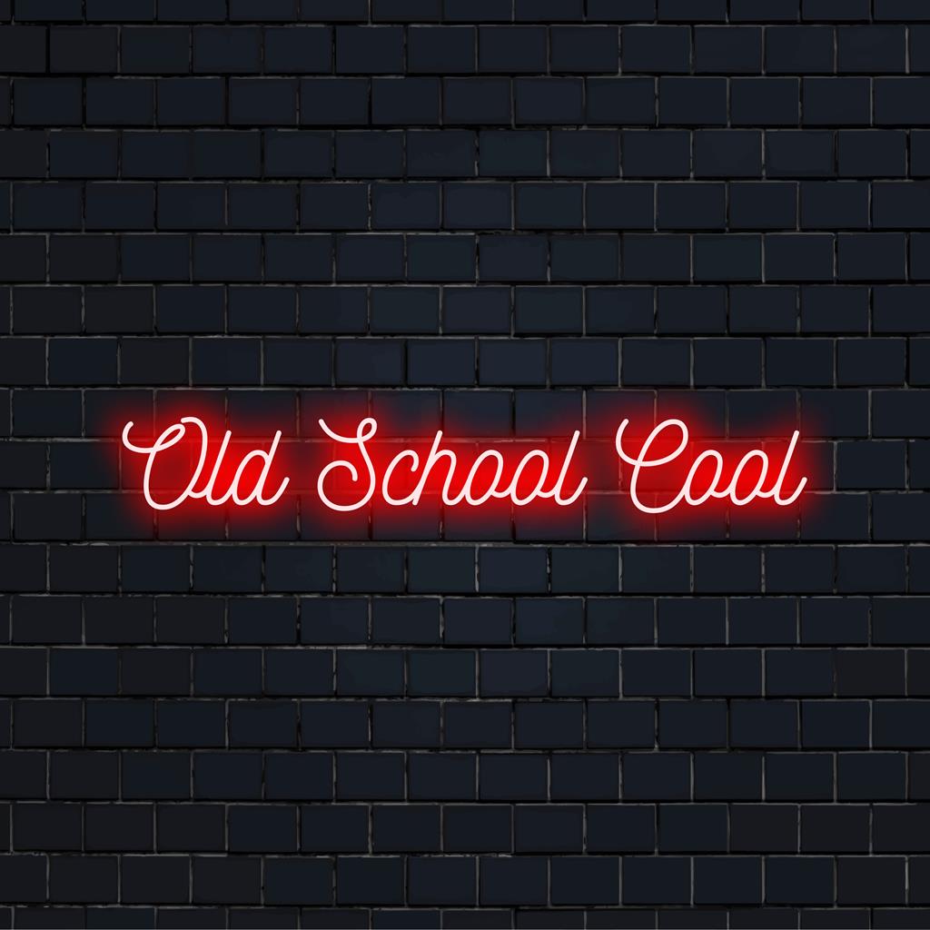 Lebendiges cooles LED-Neonschild im Old-School-Stil; Mischung aus Retro-Charme und modernem Glanz, perfekte individuelle Lichtdekoration.