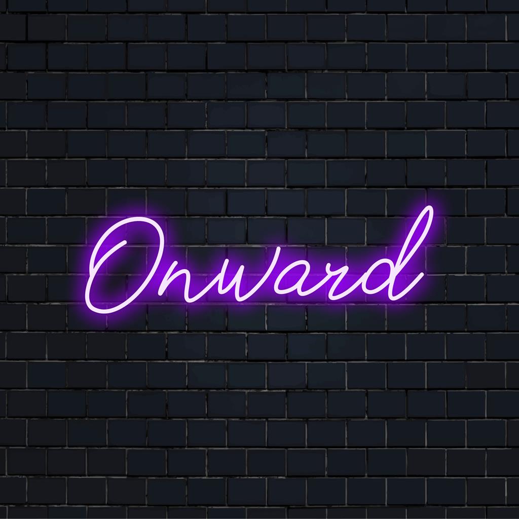 Onward Custom Made LED-Neonschild: lebendiges, personalisiertes Neondesign für einzigartige Heimdekoration und ästhetisches Ambiente.
