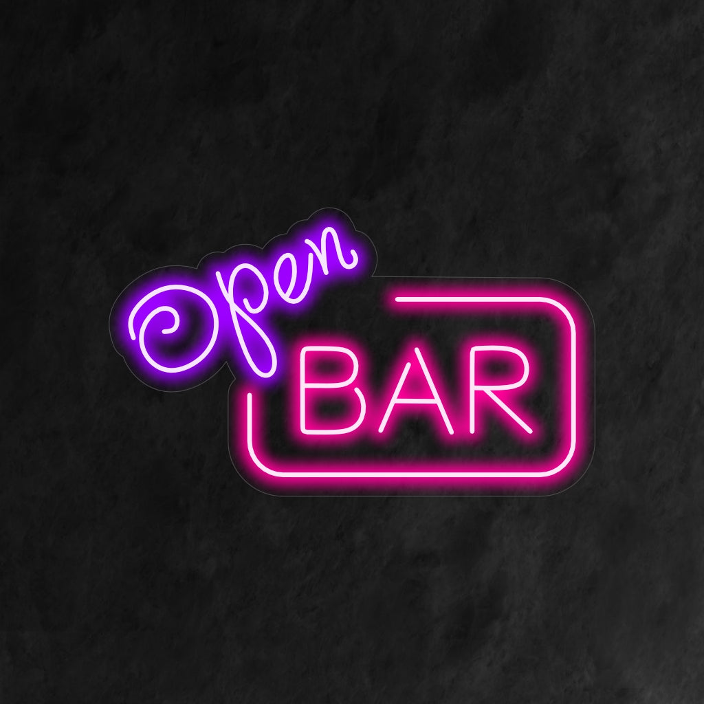 Das „Open Bar Neon Sign“ ist eine festliche und einladende Ergänzung, perfekt für Räume, die Feierlichkeiten und eine lebhafte Atmosphäre ausstrahlen. Erleuchten Sie mit dem Versprechen einer offenen Bar!