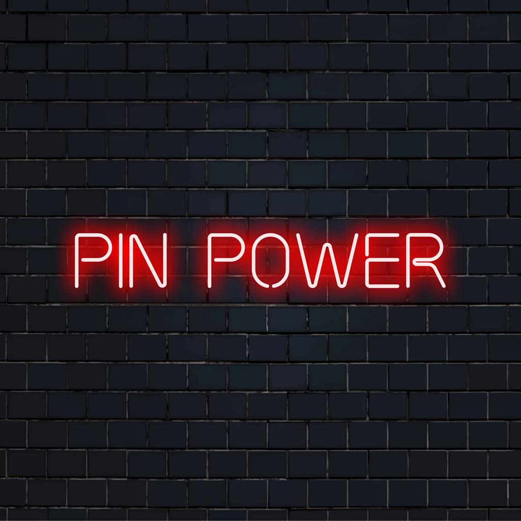 Maßgefertigtes LED-Neonschild mit Pin Power, perfekt für eine einzigartige Dekoration – werten Sie jeden Raum mit dieser lebendigen Kreation auf.