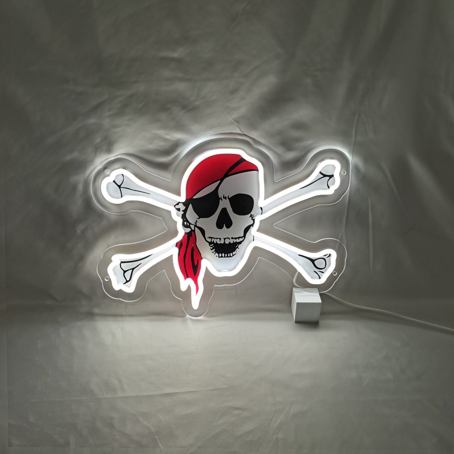 Piratenschädel UV-Druck LED-Neonschild - The Art Neon