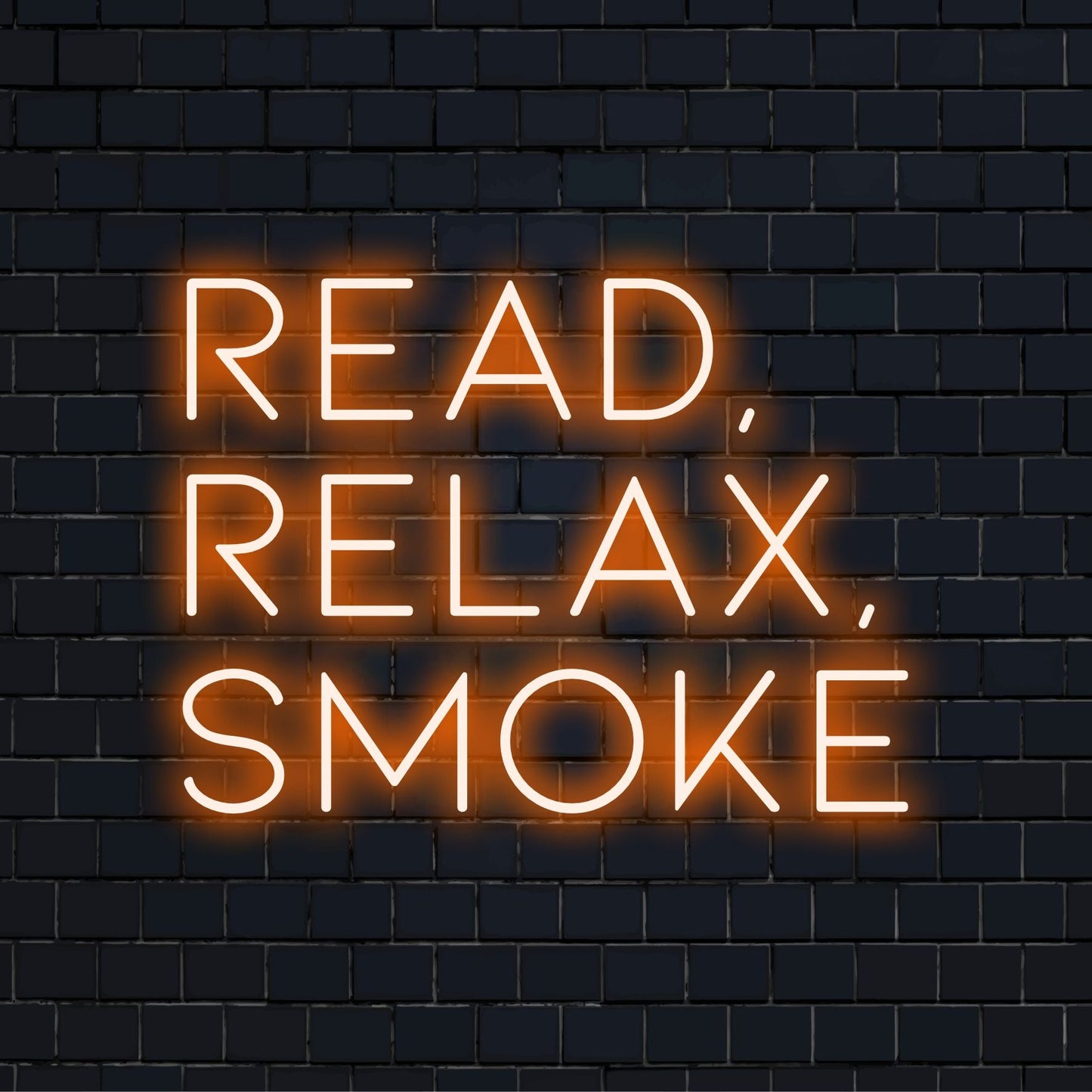 Individuelles LED-Neonschild mit dem Satz „Lesen, Entspannen, Rauchen“, ideal für eine gemütliche Atmosphäre und einzigartige Wandkunstdekoration für Ihr Zuhause.