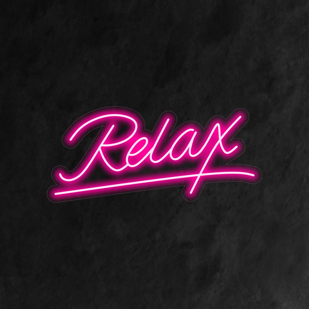„Relax Neon Sign“ ist eine beruhigende und einladende Ergänzung für Ihr Wellness-Interieur. Ein Neonlicht, das eine ruhige und entspannte Atmosphäre fördert.