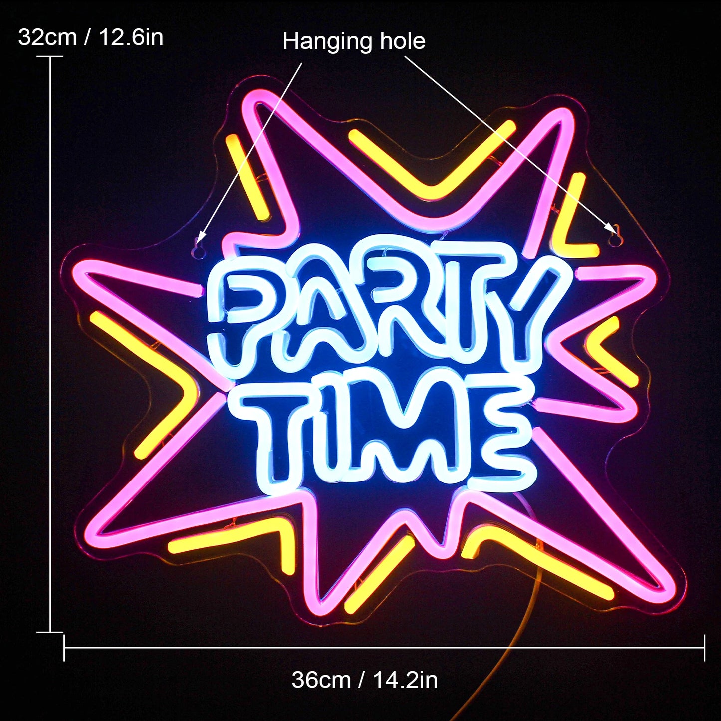 Party Time 5V USB LED Leuchtschild - Preisgünstig