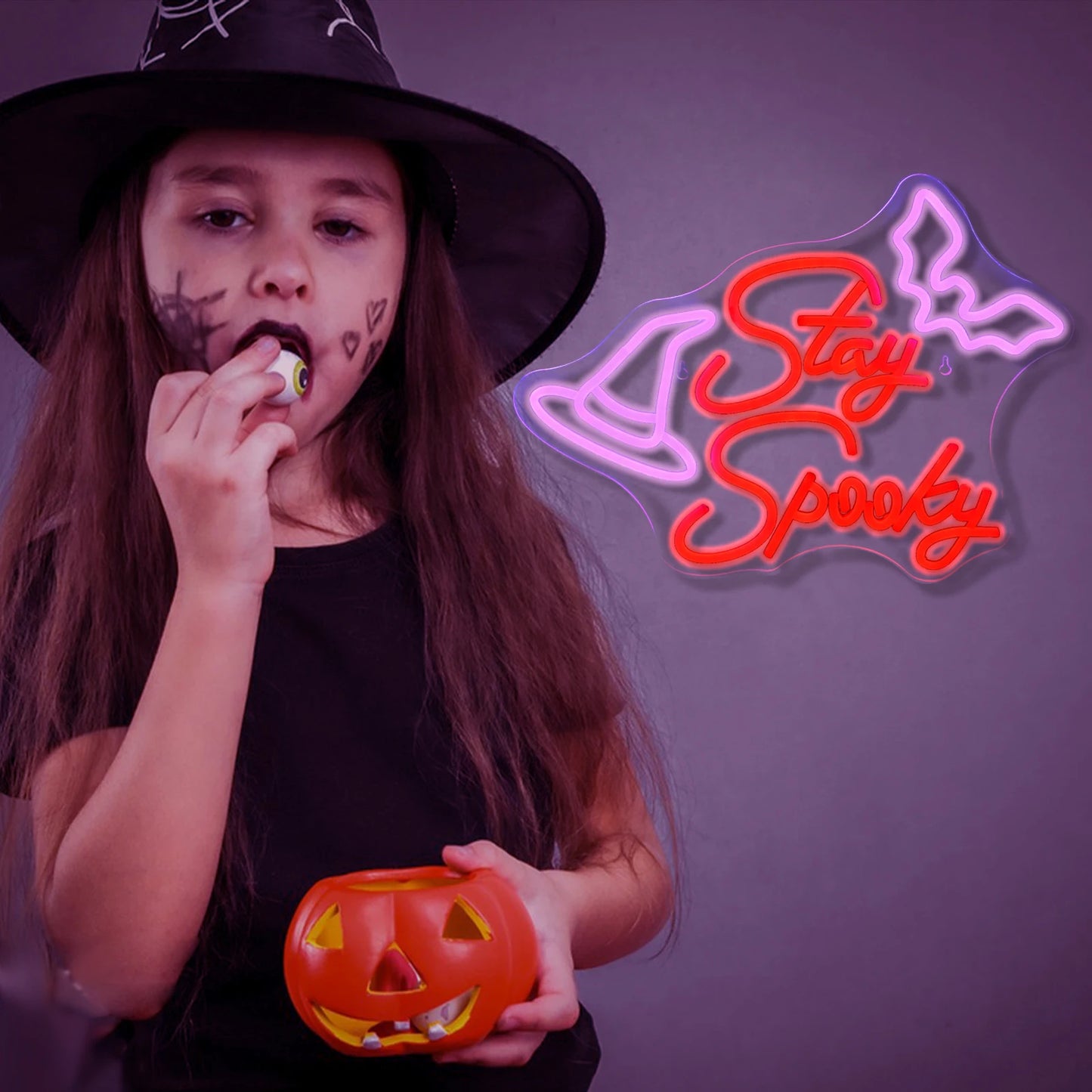 Stay Spooky 5V USB LED Leuchtschild - Preiswert