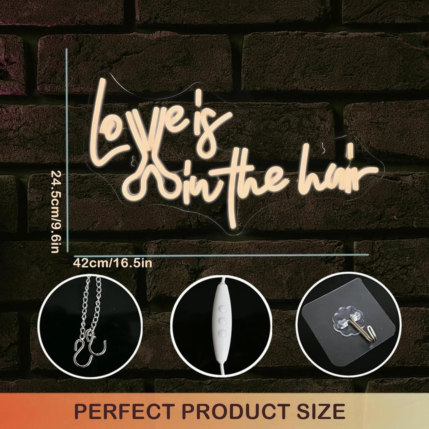 Love is in the Hair 5V USB LED Neon Schild - Preisgünstig