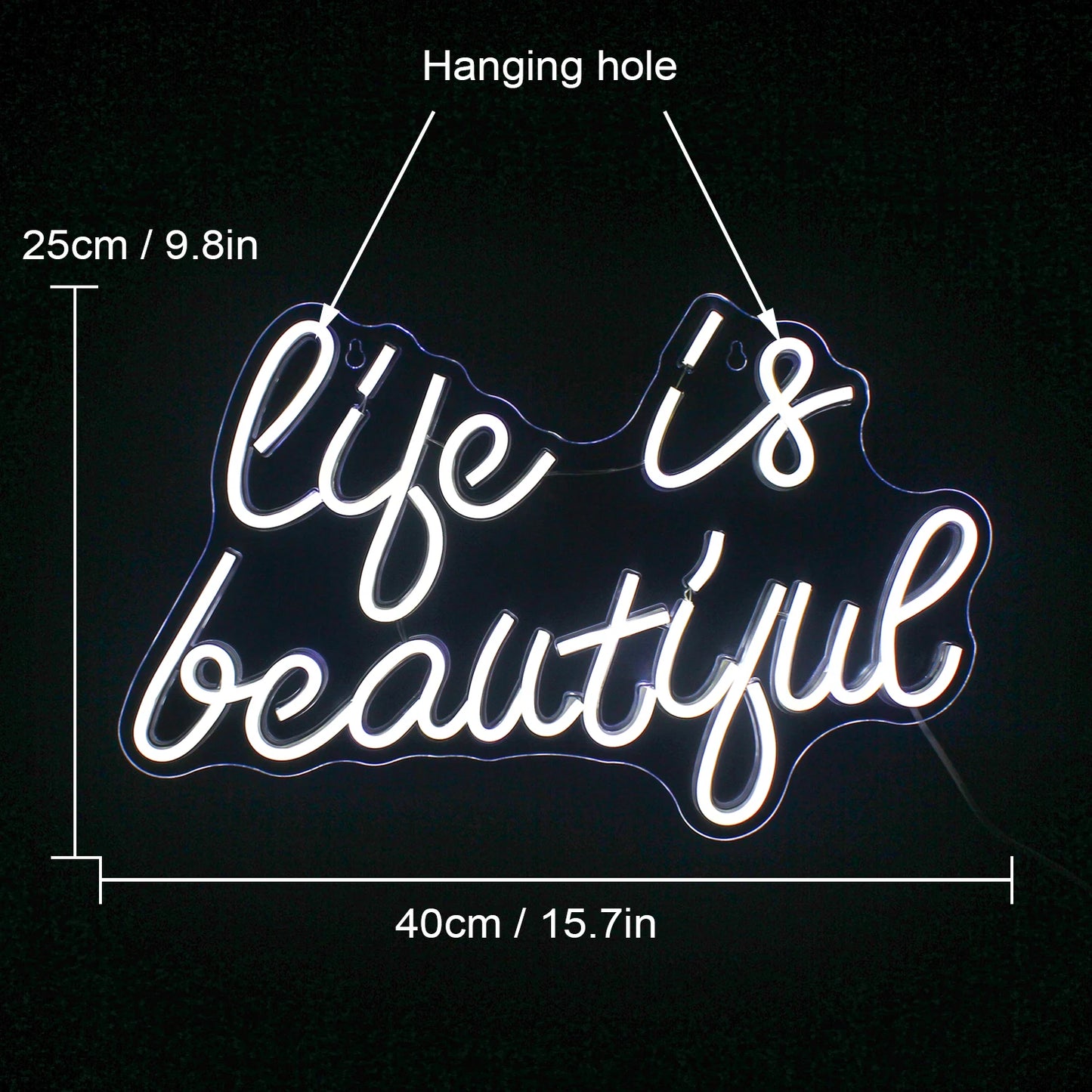 Life is Beautiful 5V USB LED Neon Schild - Preisgünstig
