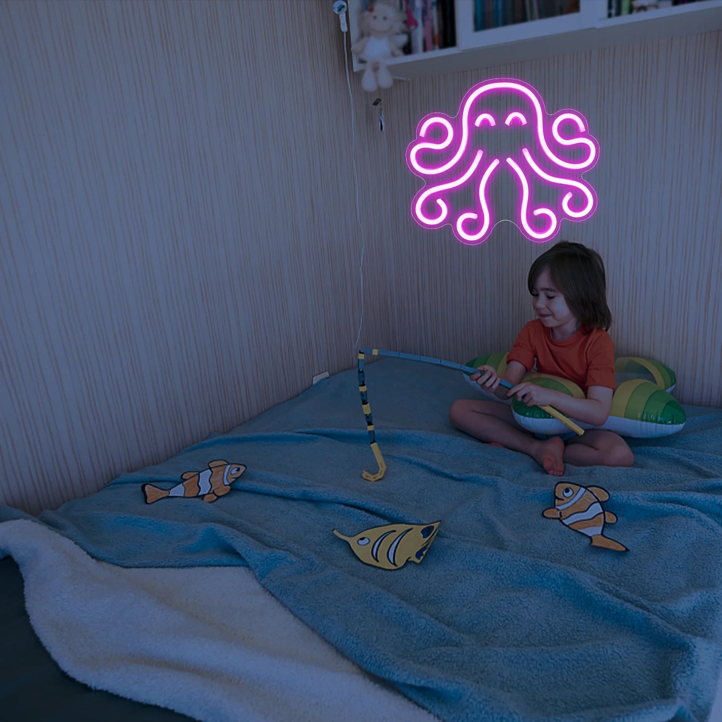 Oktopus 5V USB LED Leuchtschild - Preisgünstig