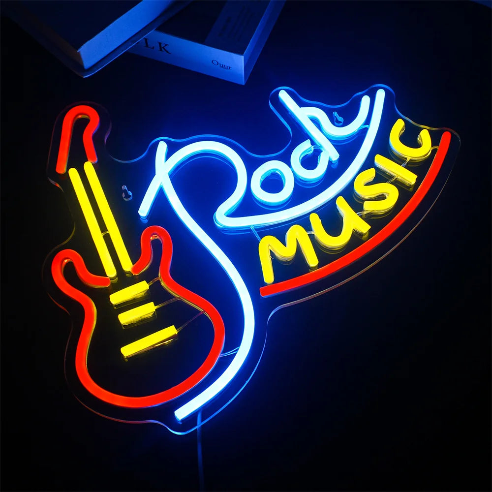 Rockmusik 5V USB LED Leuchtschild - Preiswertes Angebot