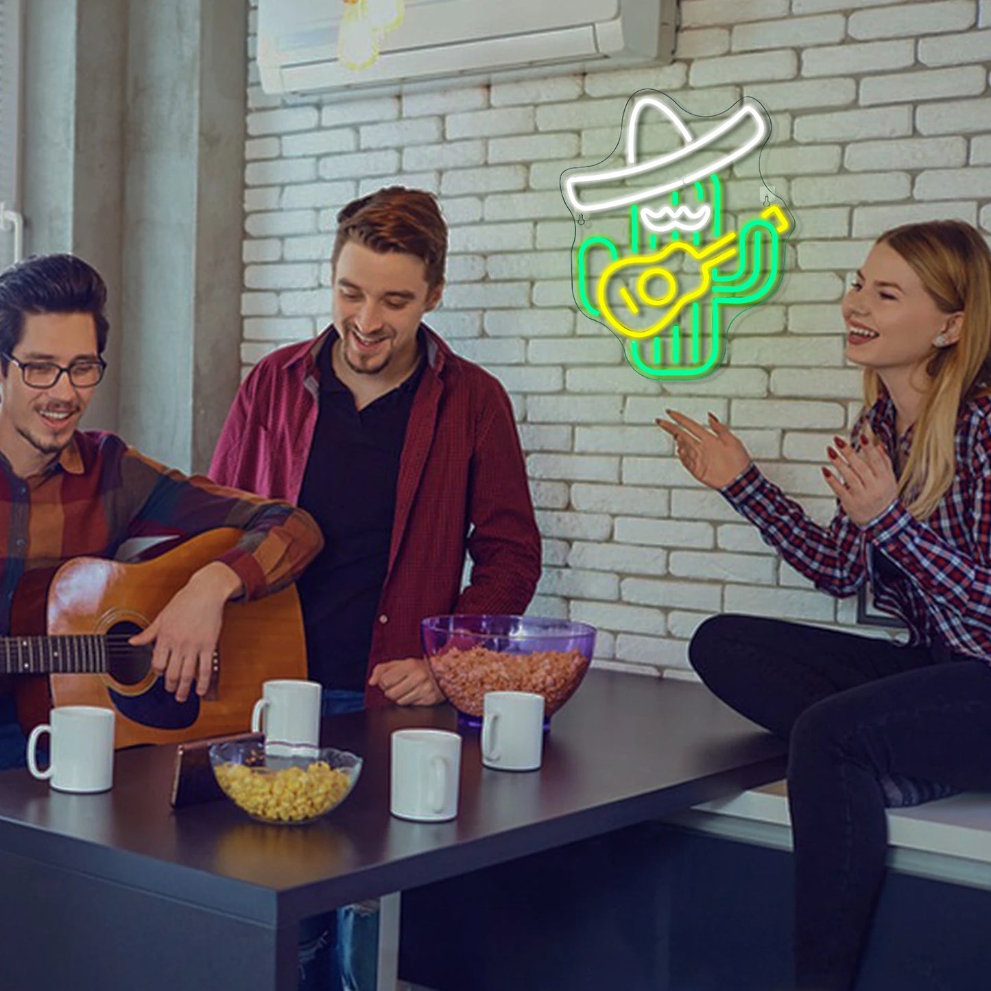 Cowboy Hut 5V USB LED Leuchtschild - Preisgünstig